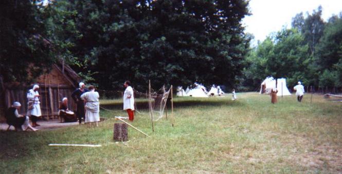 Fischerdarstellung im Museumsdorf Düppel