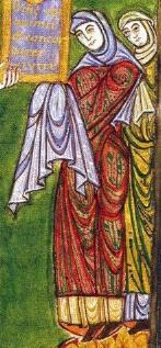 Abb. 5: Nonnen des Stiftes Niedermünster empfangen die Regel des Caesarius von Arles